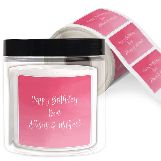 Ombre Square Gift Stickers in a Jar